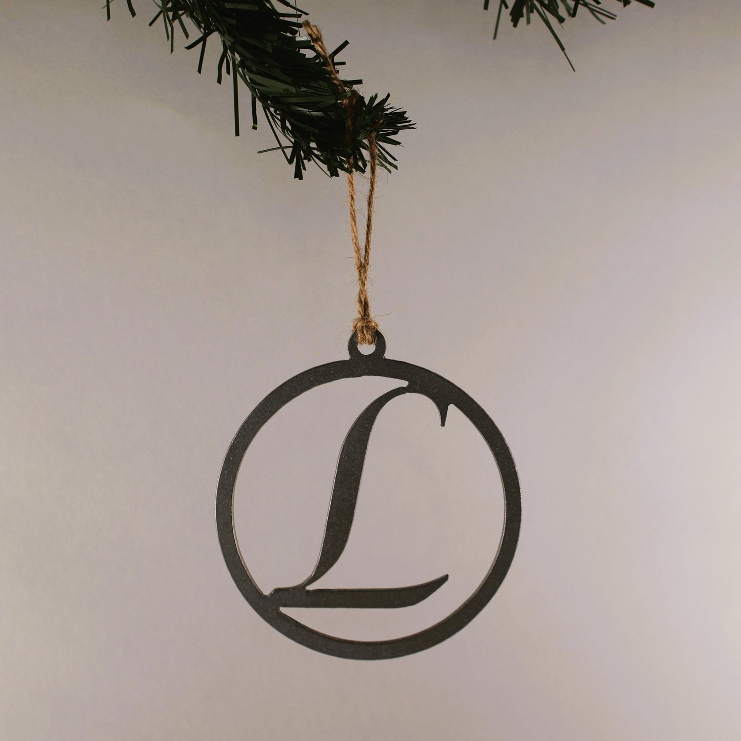 A-Z Monogram Steel Christmas Tree Ornament/Present Topper