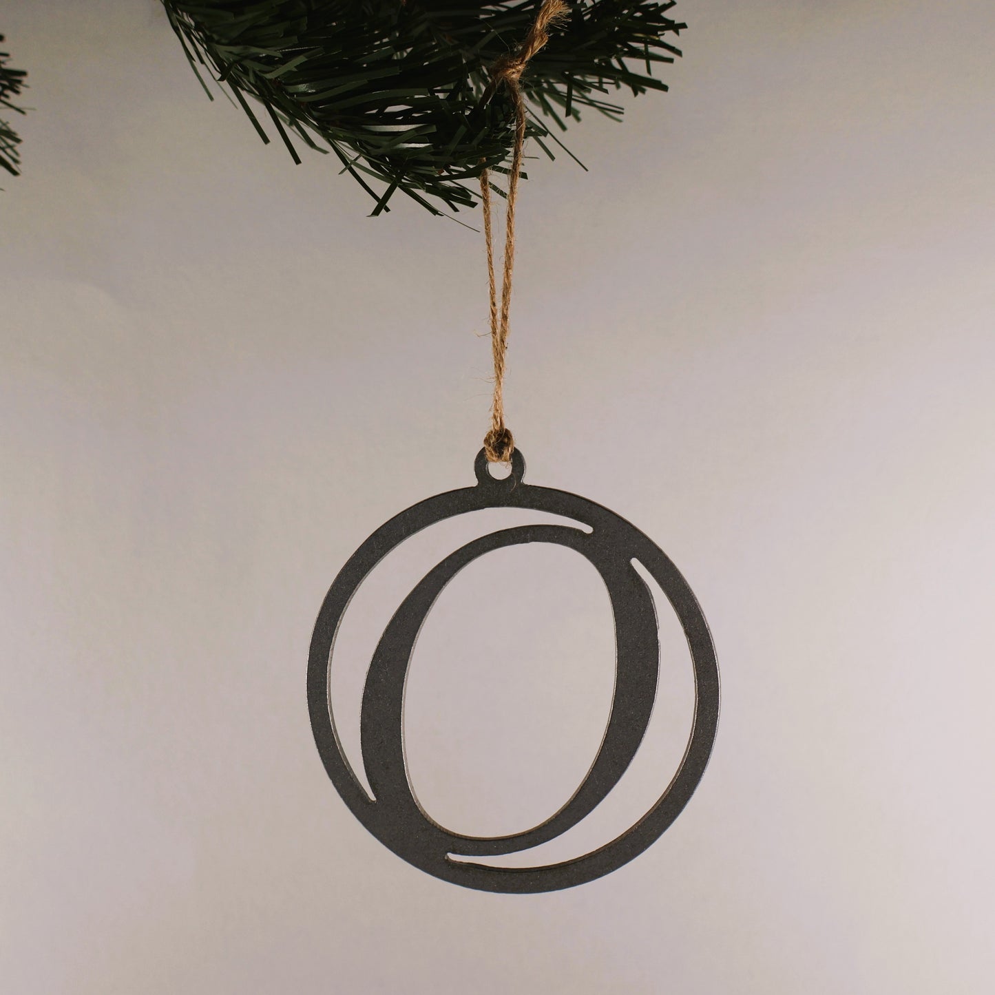 A-Z Monogram Steel Christmas Tree Ornament/Present Topper