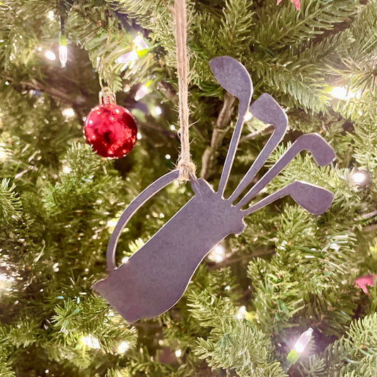 Golf Bag Steel Christmas Tree Ornament/Present Topper