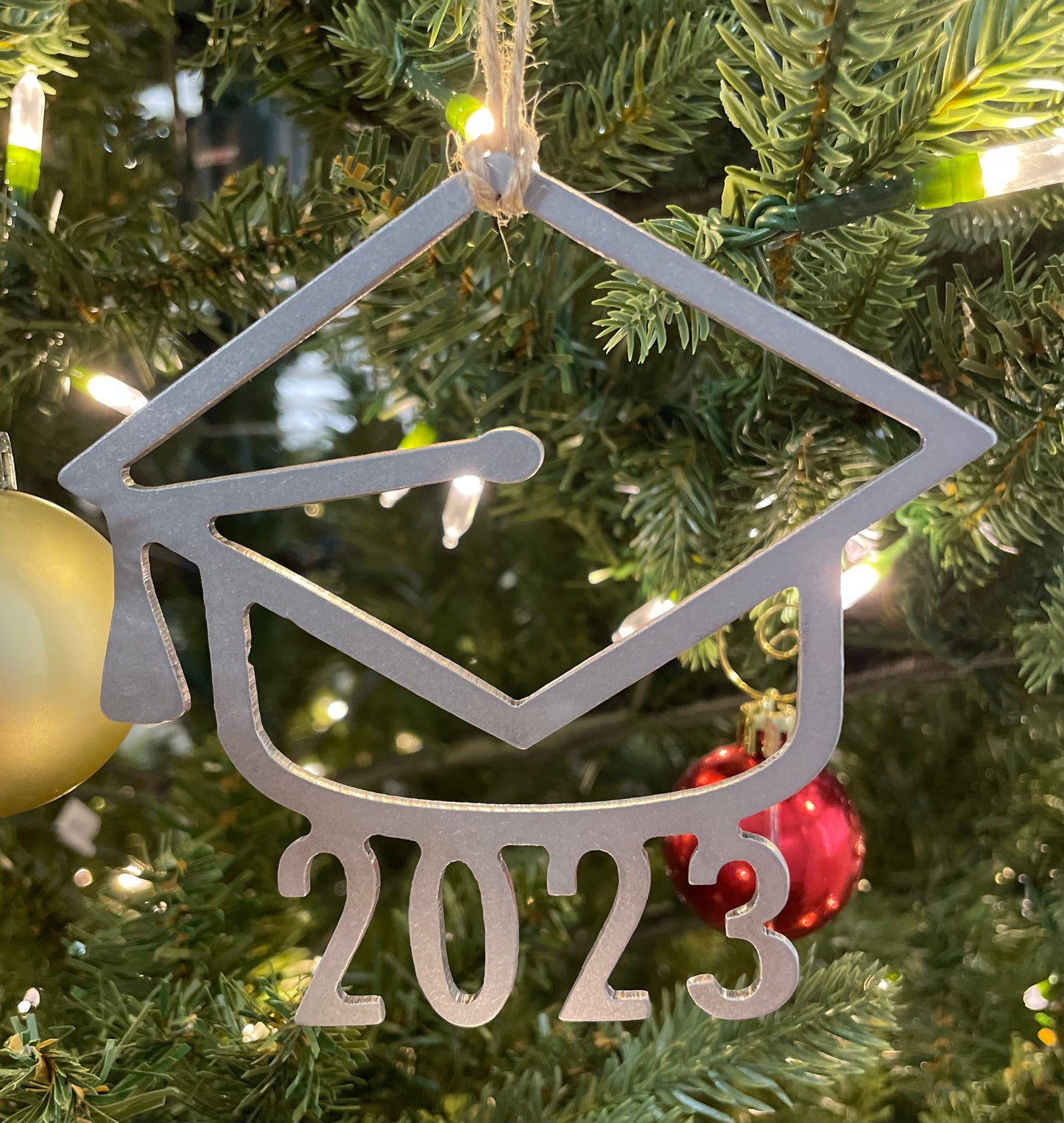 2023 Graduation: Steel Christmas Tree Ornament/Present Topper