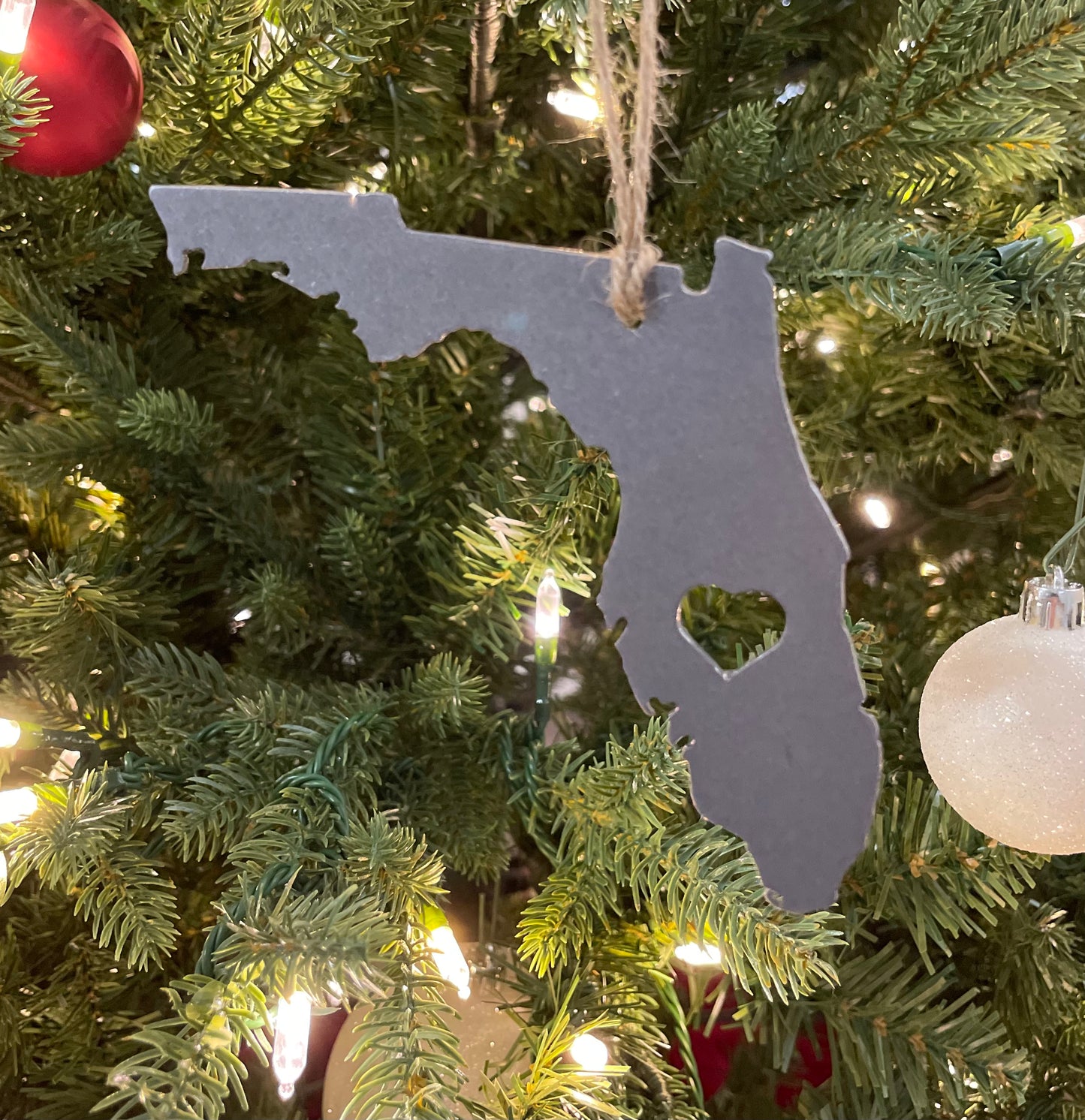 Florida Steel Christmas Tree Ornament/Present Topper